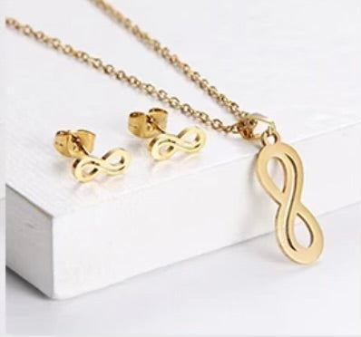 Eight-Infinty Pendant Necklace Set